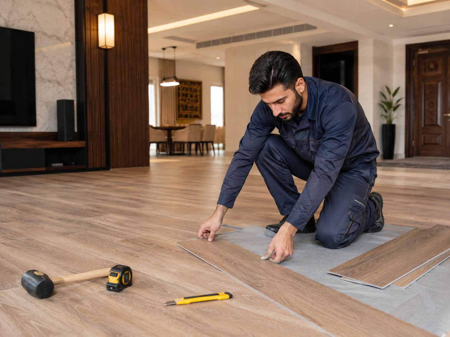 نصب تخصصی کف‌پوش PVC